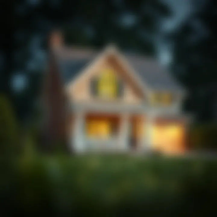 House and Financial Graphs Representation Illustration of a house with financial graphs representing mortgage options