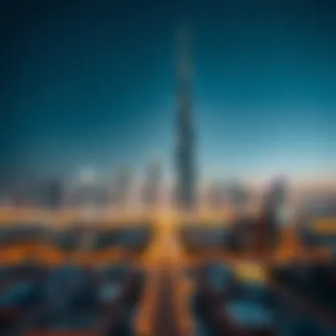 Dubai Skyline Highlighting Al Wasl's Prominence Panoramic view of Dubai skyline featuring Al Wasl Building
