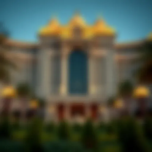 Exterior view of Caesars Palace Dubai showcasing its stunning architecture
