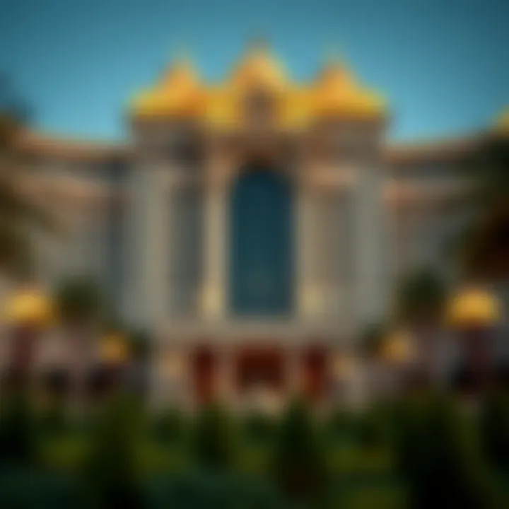 Architectural Marvel of Caesars Palace Dubai Exterior view of Caesars Palace Dubai showcasing its stunning architecture