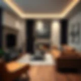 Elegant living room showcasing contemporary furniture