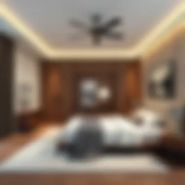 Minimalist bedroom featuring sleek furniture pieces