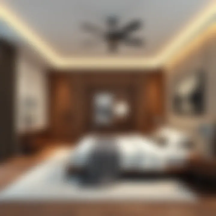 Minimalist bedroom featuring sleek furniture pieces