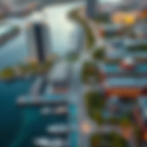 Aerial view of Creek Waters Emaar showcasing waterfront design