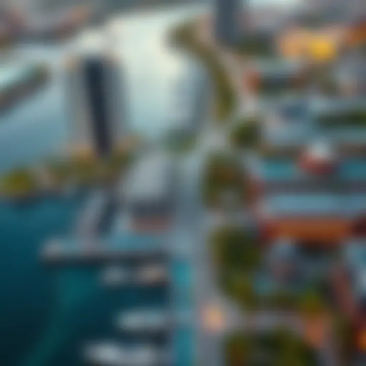 Aerial view of Creek Waters Emaar showcasing waterfront design