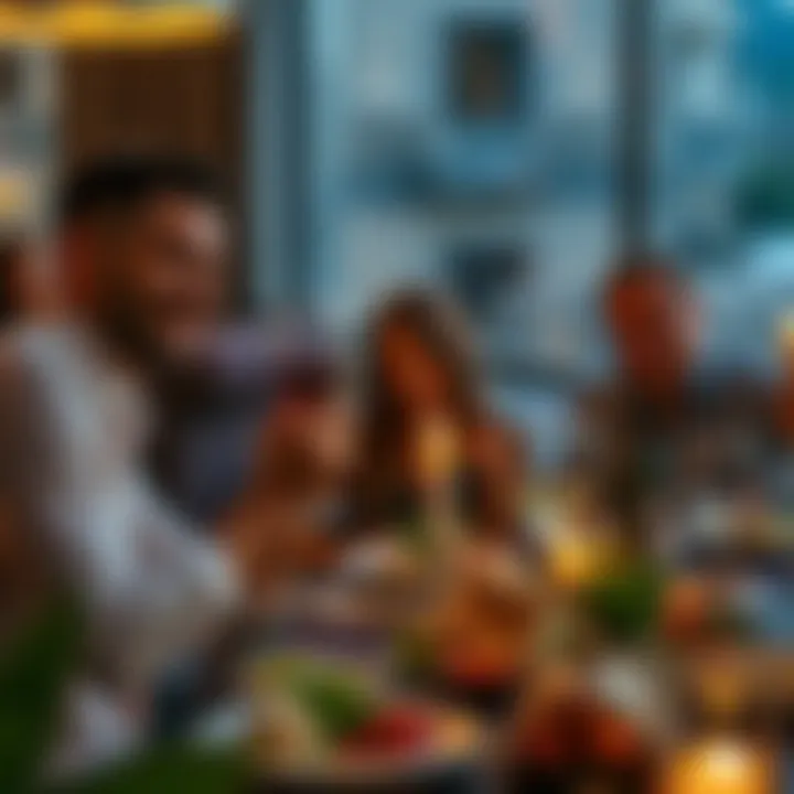 Group of friends enjoying a meal together
