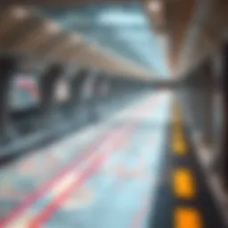 Detailed overview of the Dubai Metro system with highlighted routes