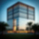 Exterior view of Emaar Business Park Building Four showcasing modern architecture