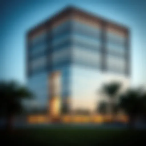 Exterior view of Emaar Business Park Building Four showcasing modern architecture