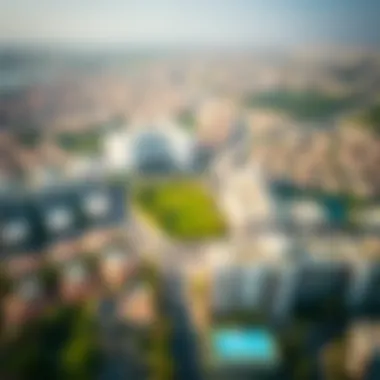 Aerial View of Al Barsha Surroundings Aerial view of the surrounding neighborhood of Al Barsha