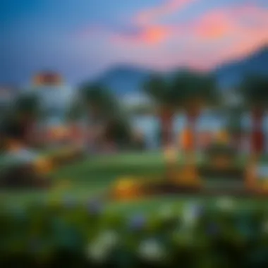 Amenities in Emirates Hills including golf course and community park