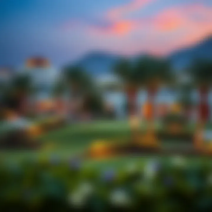 Amenities in Emirates Hills including golf course and community park