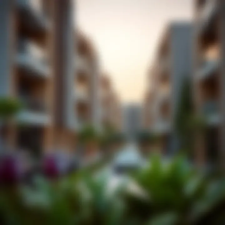 Modern residential buildings illustrating contemporary real estate trends in Dubai