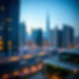 Skyline view of Dubai showcasing modern architecture