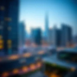 Skyline view of Dubai showcasing modern architecture
