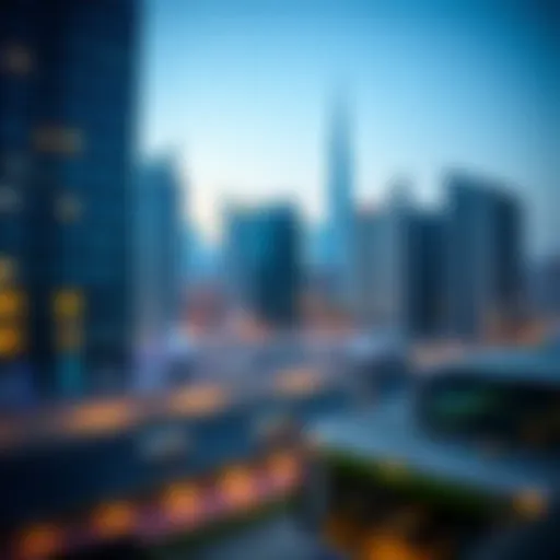 Skyline view of Dubai showcasing modern architecture