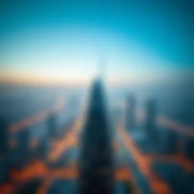 Aerial View of Tower One Stunning aerial view of Tower One against the Dubai skyline
