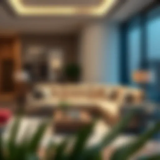 Stylish modern sofa arrangement in a contemporary living area.