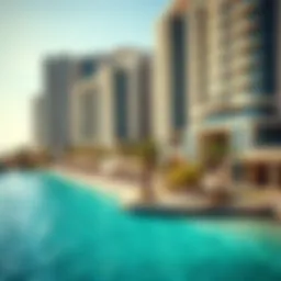 Stunning view of Jumeirah Beach Residence with azure waters