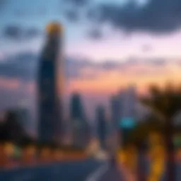 A captivating dusk view of Nova Tower against the Dubai skyline