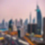 A stunning skyline view of Dubai showcasing iconic buildings