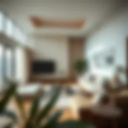 Spacious living room with natural light in a Muileh apartment