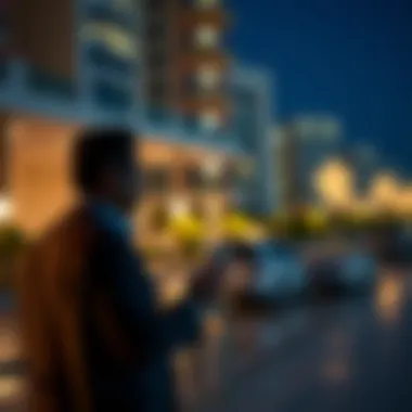 Real Estate Insights in Dubai Investment Park Real estate agent discussing rental options