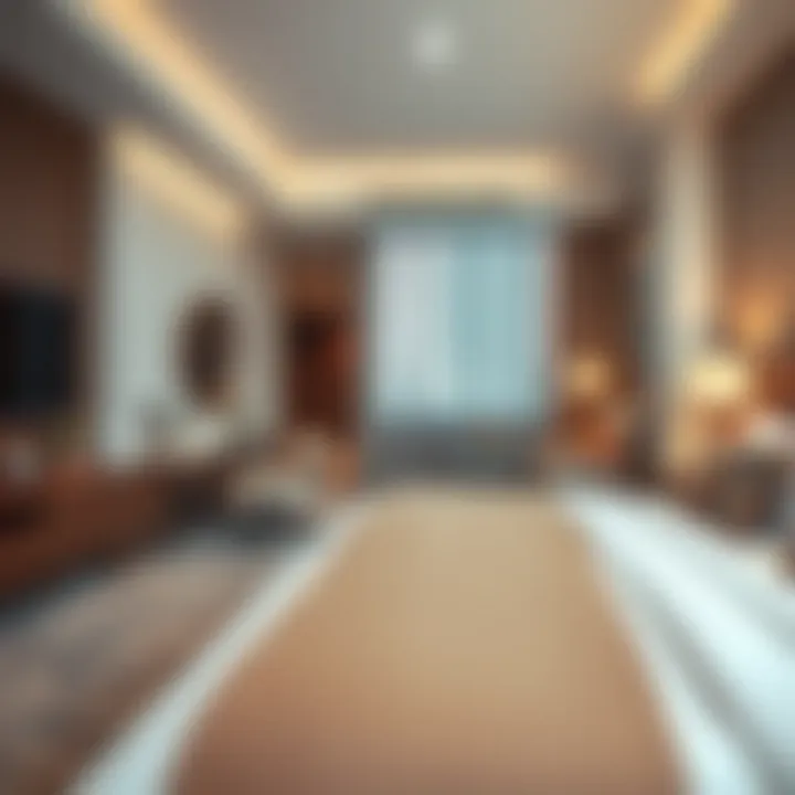 Stylish guest room featuring chic furnishings and amenities