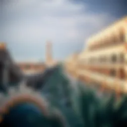 Aerial view of Souq Badr showcasing its unique architectural design