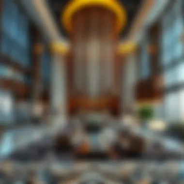Luxurious lobby design of Starz by Danube Tower