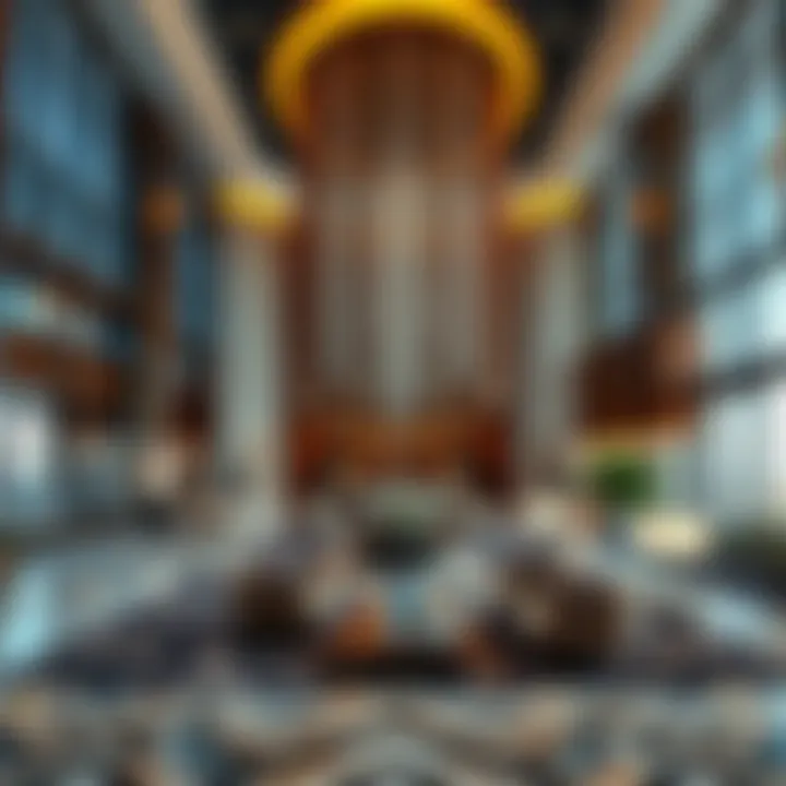 Luxurious lobby design of Starz by Danube Tower
