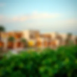 A panoramic view of Dubai Estate Hills showcasing luxury villas