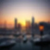 Stunning view of Marina Dubai showcasing skyscrapers at sunset