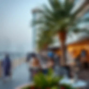 Marina Promenade Lifestyle Vibrant lifestyle with cafes and shops along the marina promenade