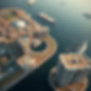 Aerial View of Tilal Al Ghaf Aerial view highlighting the strategic location of Tilal Al Ghaf within Dubai
