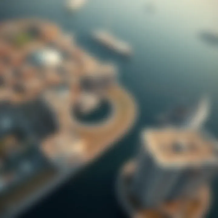 Aerial View of Tilal Al Ghaf Aerial view highlighting the strategic location of Tilal Al Ghaf within Dubai