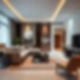Modern living room in a two-bedroom flat