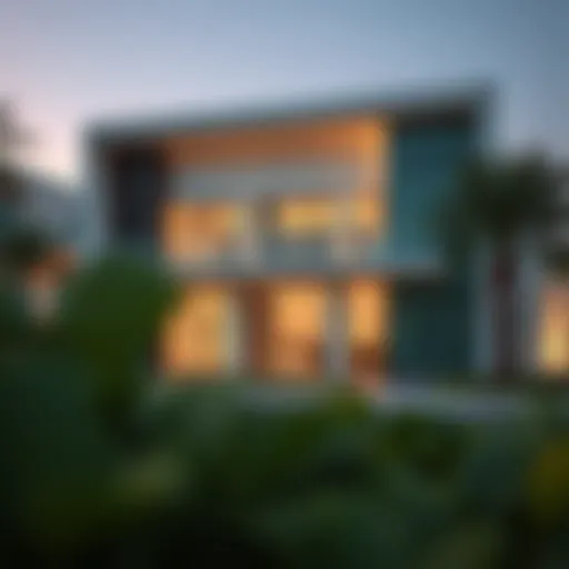 Stunning exterior view of Wasl Villas showcasing modern architecture