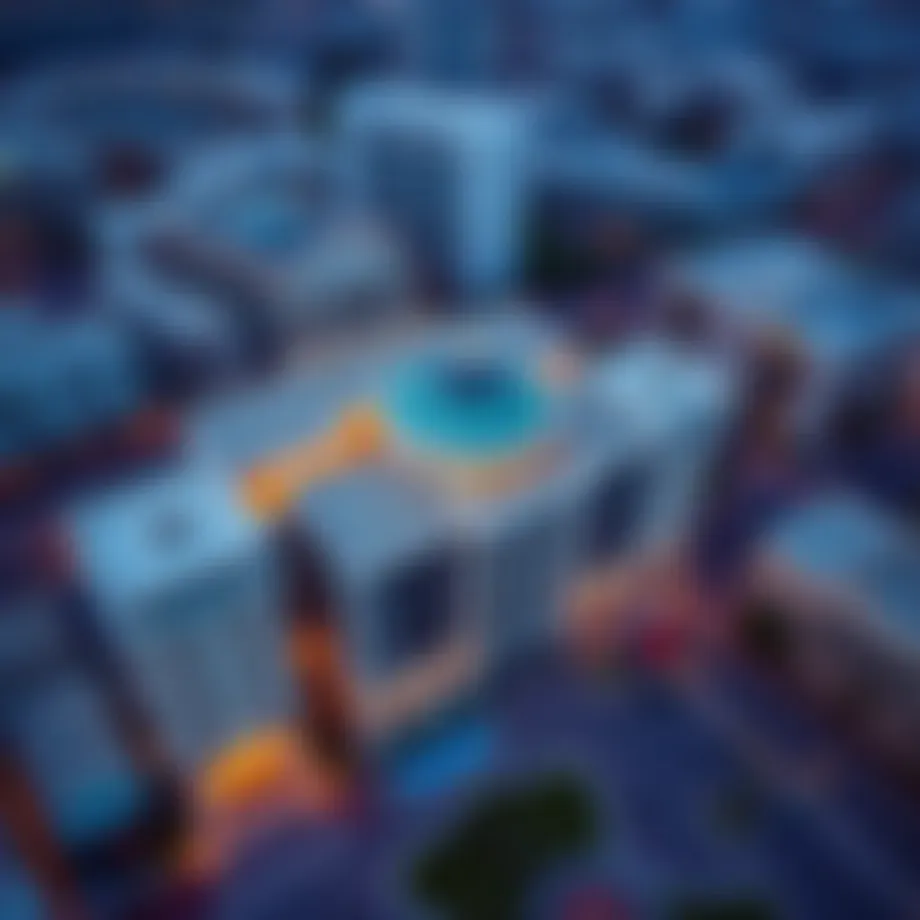 Aerial view of Zabeel Plaza showcasing its architectural beauty