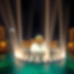 Stunning view of the Dubai Fountain during a night performance
