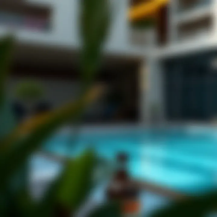 Luxurious Amenities at Golden Sands Apartments Amenities available at Golden Sands Apartments, including the swimming pool and gym