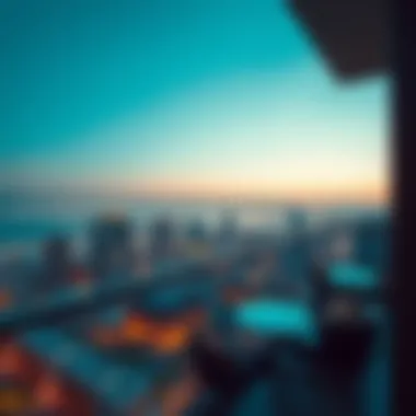 Captivating Skyline Views from Golden Sands Apartments Breathtaking skyline view from Golden Sands Apartments balcony