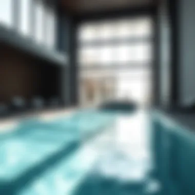Contemporary Indoor Pool with Natural Light Contemporary indoor pool with natural lighting