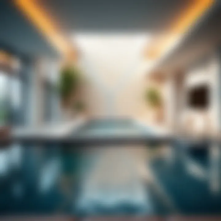 Elegant indoor pool integrated into a living space