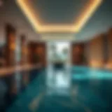 Luxurious indoor pool with modern design