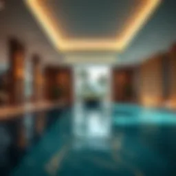 Luxurious indoor pool with modern design