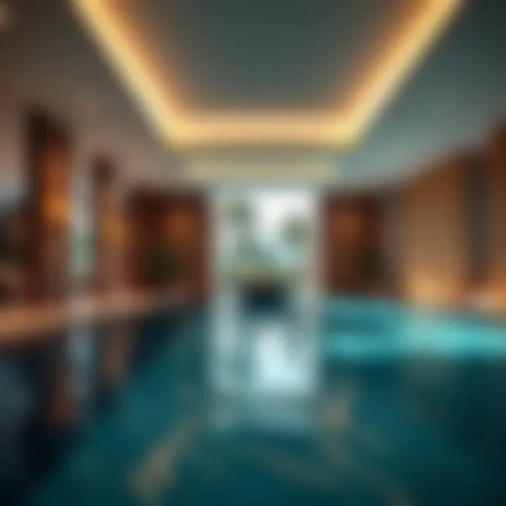 Luxurious indoor pool with modern design