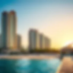 Stunning beachfront view of Jumeirah Beach Residence