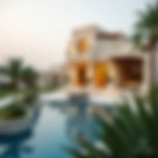 A stunning view of luxurious villas in Dubai