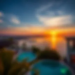 Stunning view of Malibu Bay at sunset